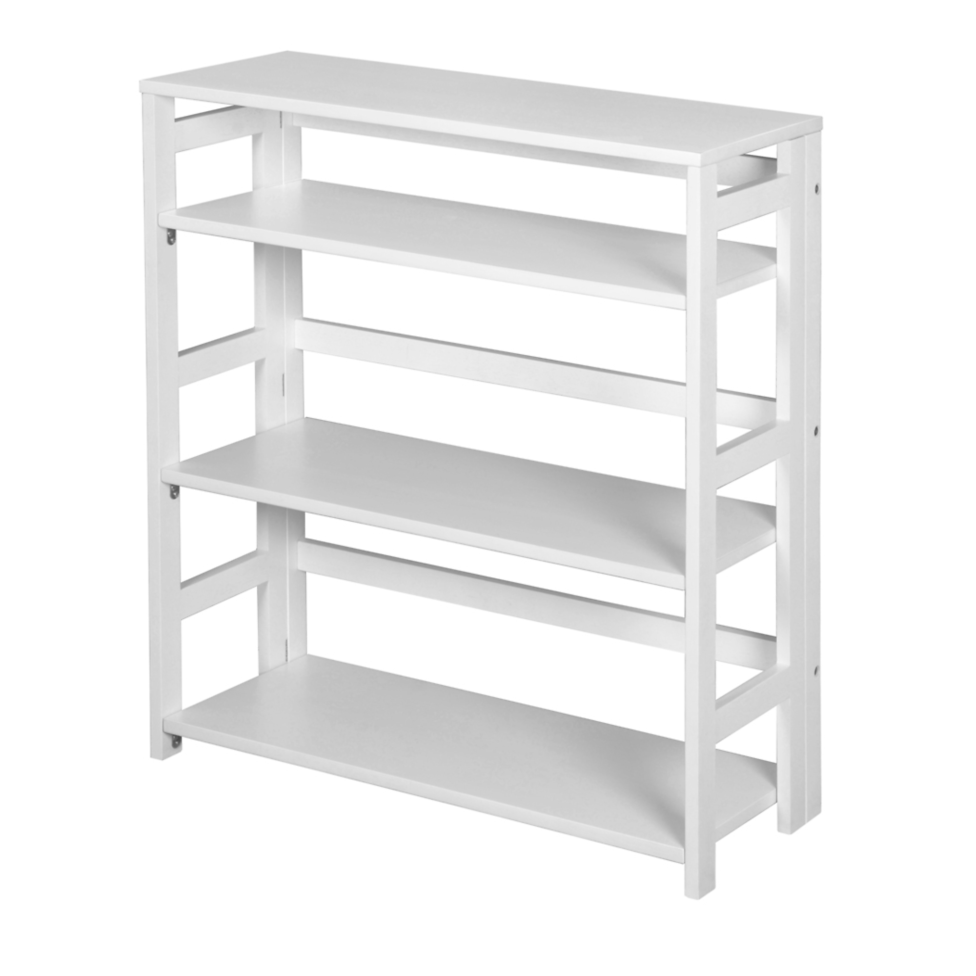Regency Flip Flop Folding Wood Bookcase — 34in. Height, 3 Shelves, No Tools Assembly, White, Model# FF3430WH